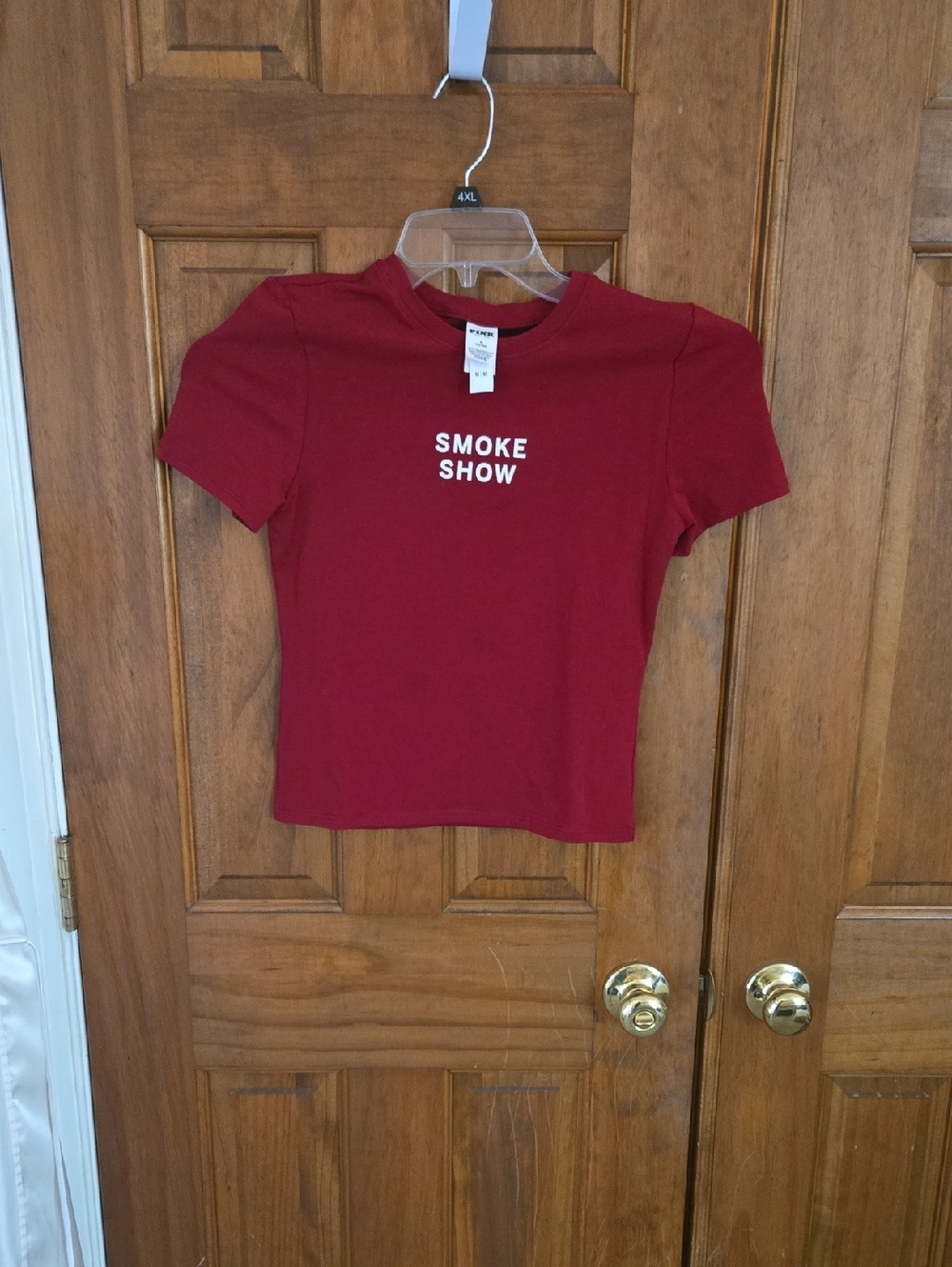 Victoria's Secret Red "Smoke Show" Short Sleeve Tee